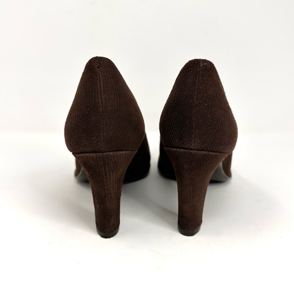 Nurture Paidyn Women’s Brown Leather Textured Heels - Picture 7 of 13